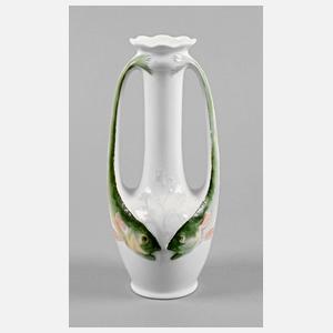 Rörstrand Jugendstilvase Fischdekor