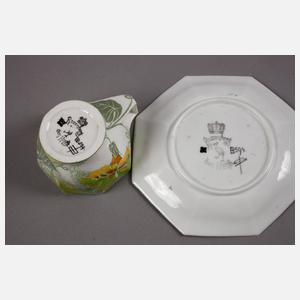 Rozenburg seltene Tasse Eierschalenporzellan