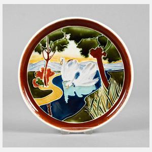 Kleines Jugendstiltablett J. von Schwarz