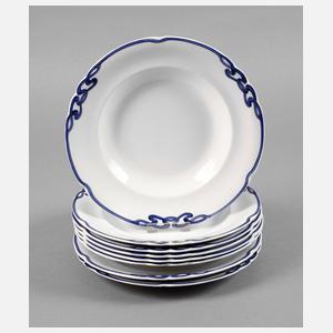 Villeroy & Boch acht Teller ”Blaue Olga”