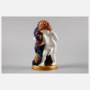 Doppelputto mit Glockenblumen Wien