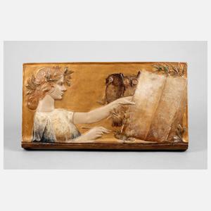 Goldscheider Wien Reliefplatte