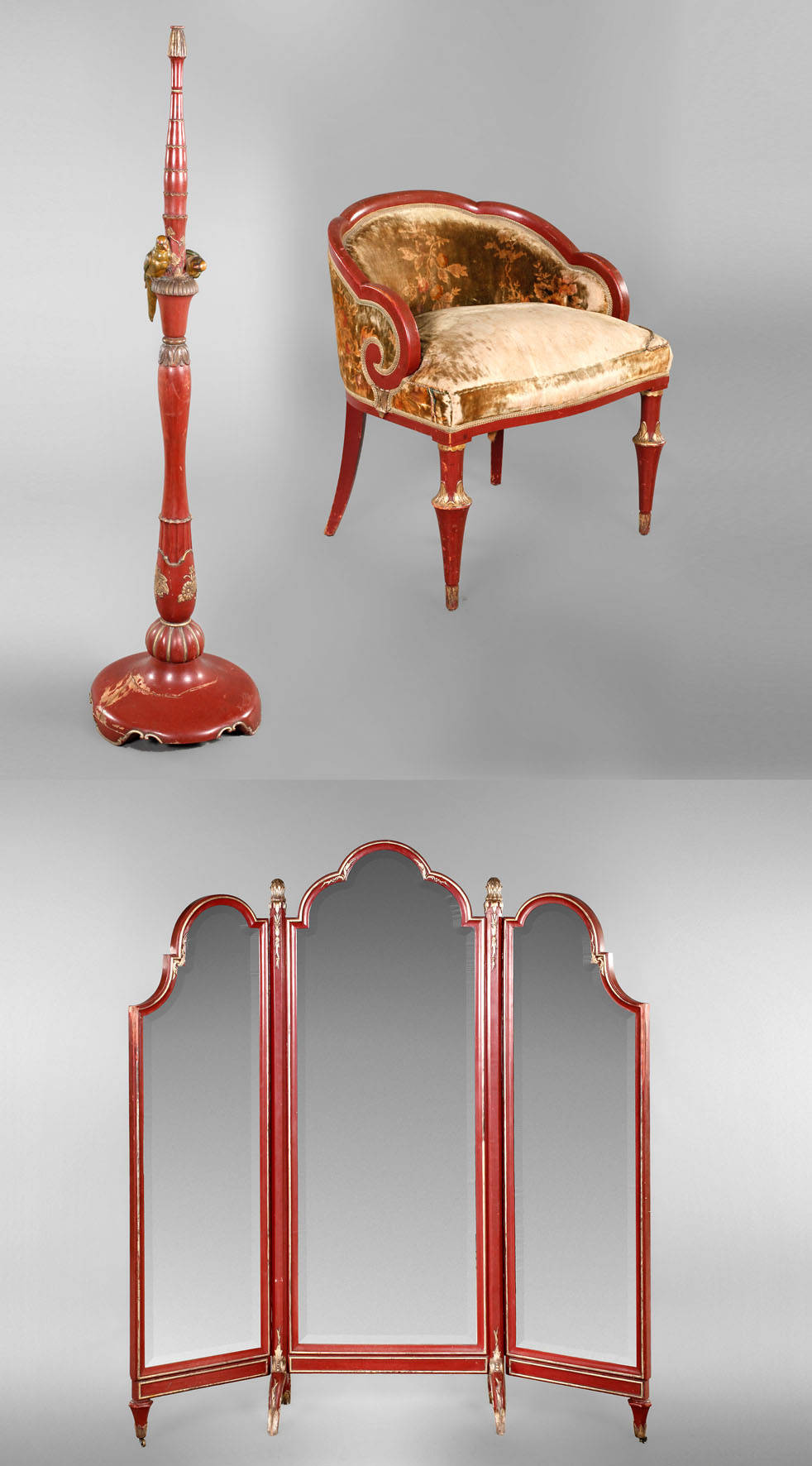 Drei Kleinmöbel Art deco