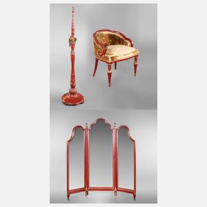 Drei Kleinmöbel Art deco