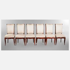 Sechs Stühle Art Déco