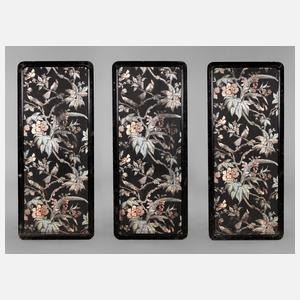 Drei Wandpaneele Art déco