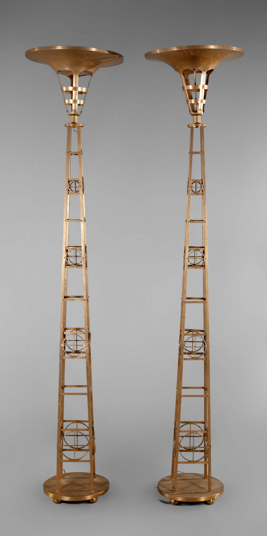 Paar Deckenfluter Art déco