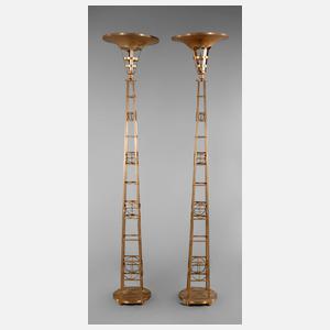 Paar Deckenfluter Art déco