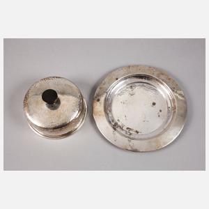 Buttererdose Silber