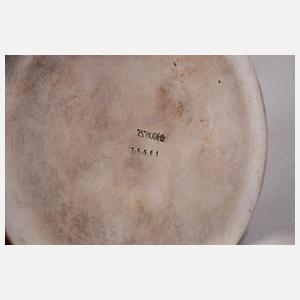 Silber Art déco-Teekanne mit Rechaud