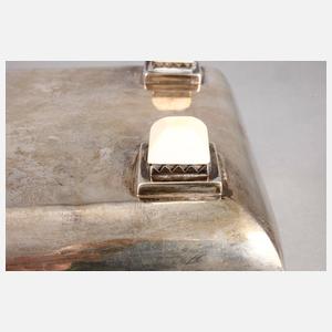 Silber Tabatiere Art déco
