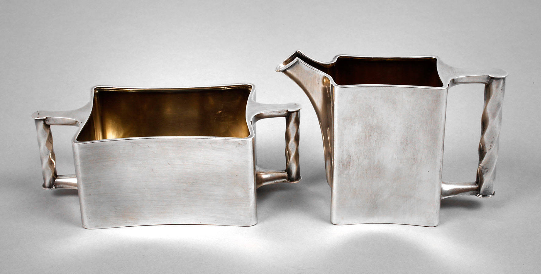 Silber Zucker-/Sahneset Wien