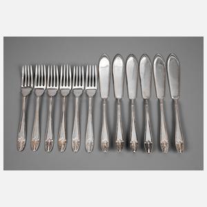 Fischbesteck Art déco