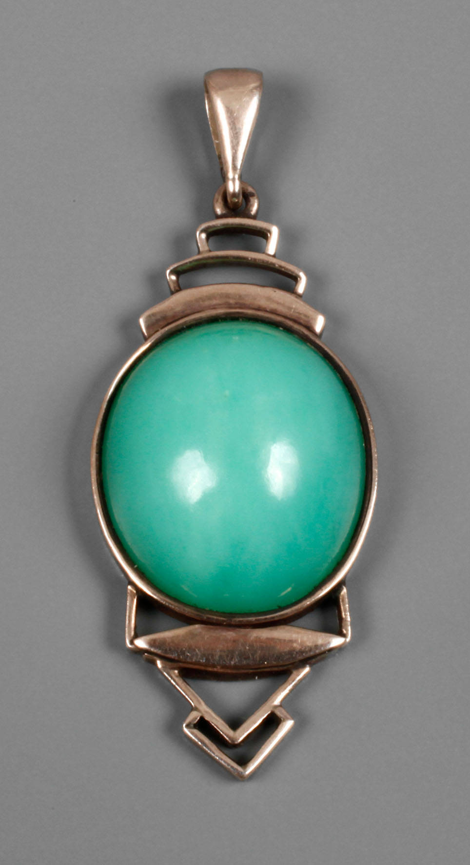 Art déco-Anhänger mit Chrysopras