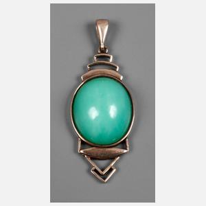 Art déco-Anhänger mit Chrysopras