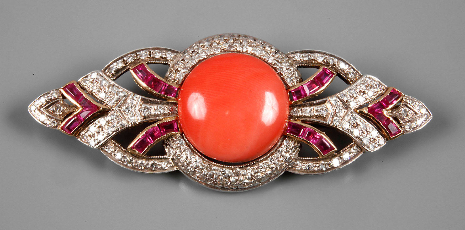 Brillantbrosche Art déco