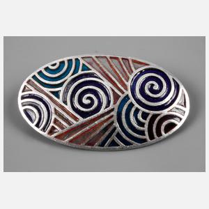 Brosche Art déco Fensteremaille