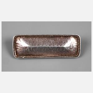 Silberbrosche Art déco