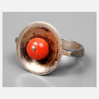 Damenring mit Koralle111