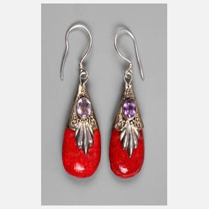 Paar Ohrhänger Art déco