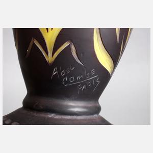 Ätzglasvase Abel Combe Paris