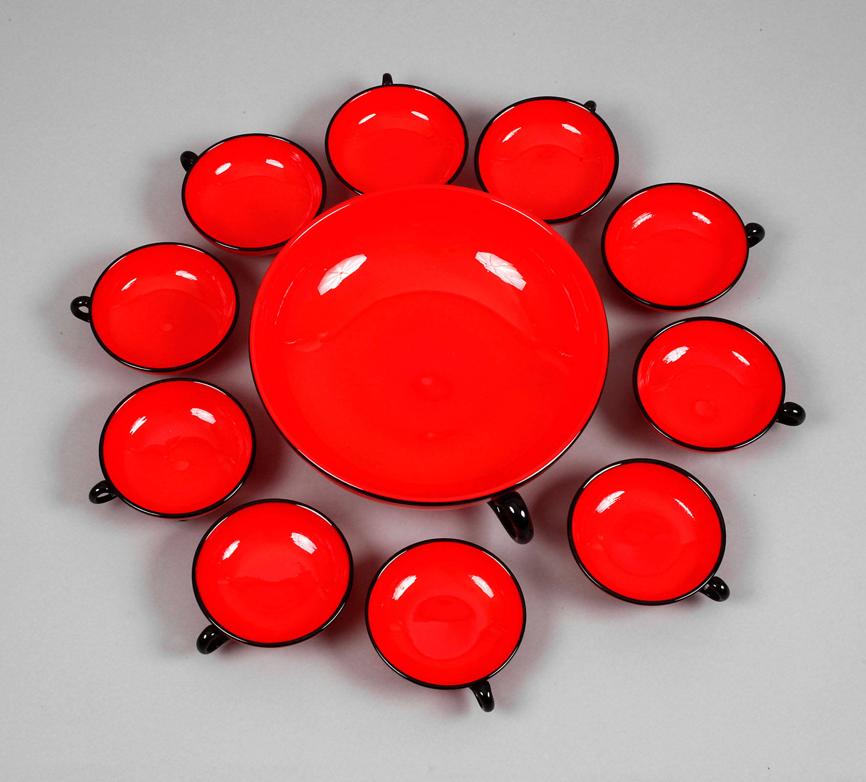 Loetz Wwe. Dessertservice Tangoglas