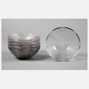 René Lalique sechs Kompottschälchen