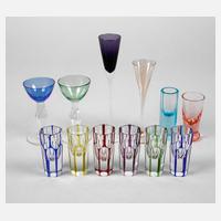 Konvolut zwölf Likörgläser Art déco111