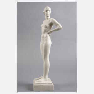 Rosenthal stehender weiblicher Akt