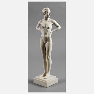 Rosenthal stehender weiblicher Akt