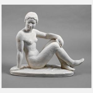 Volkstedt sitzender weiblicher Akt