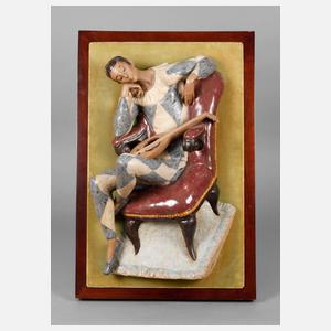 Große figürliche Wandplastik