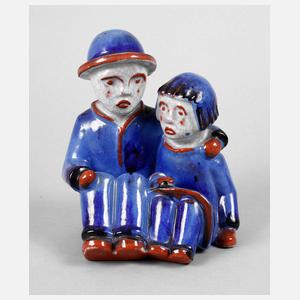 Karlsruhe Buchstütze ”Mann und Kind”