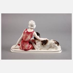 Katzhütte Dame mit Barsoi