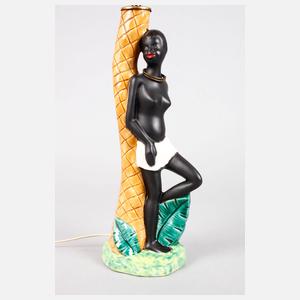 Lampe mit Afrikanerin