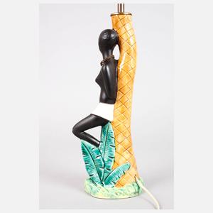 Lampe mit Afrikanerin