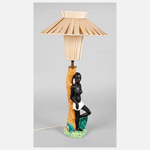 Lampe mit Afrikanerin