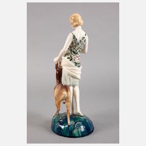 Marcel Goldscheider Figur Mädchen mit Rehbock