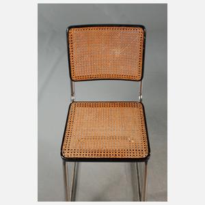 Paar Freischwinger Stahlrohr