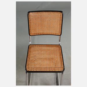 Paar Freischwinger Stahlrohr