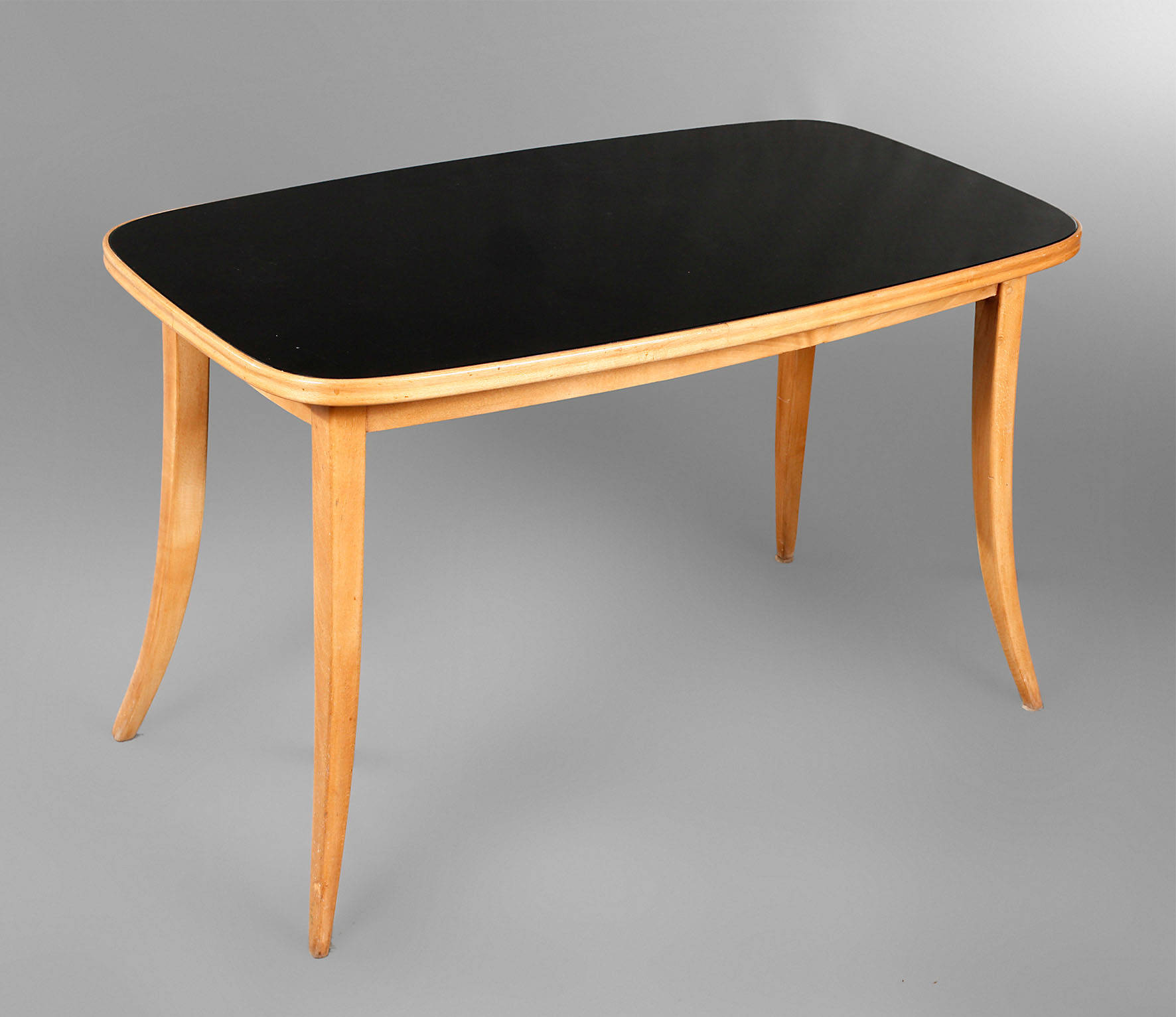 Tisch mit Glas Oswald Haerdtl?