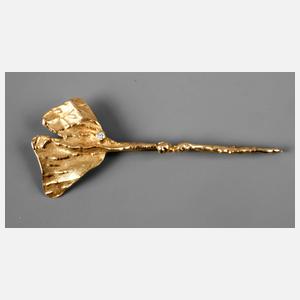 Goldnadel Ginkgoblatt