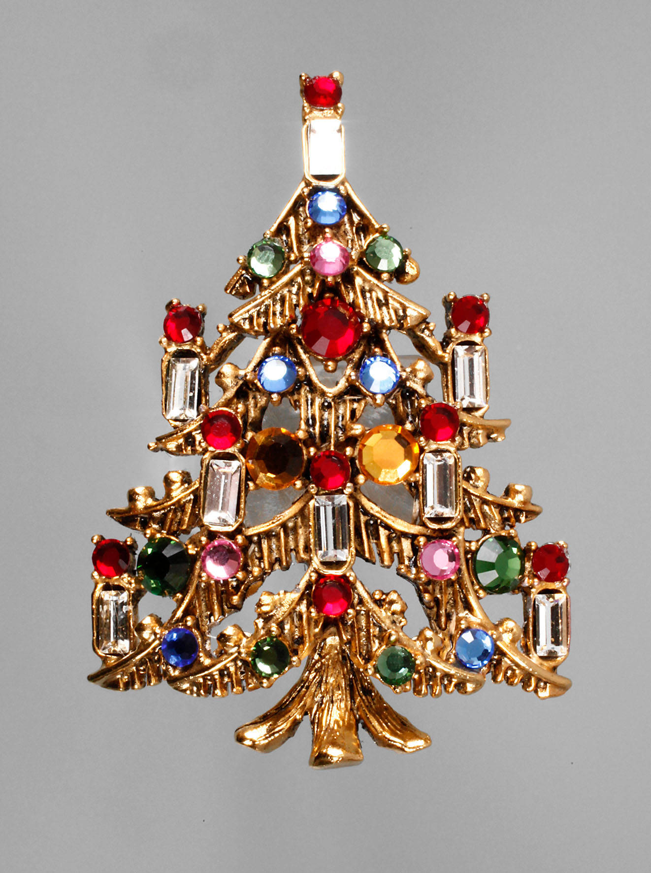 Hollycraft Brosche als Weihnachtsbaum