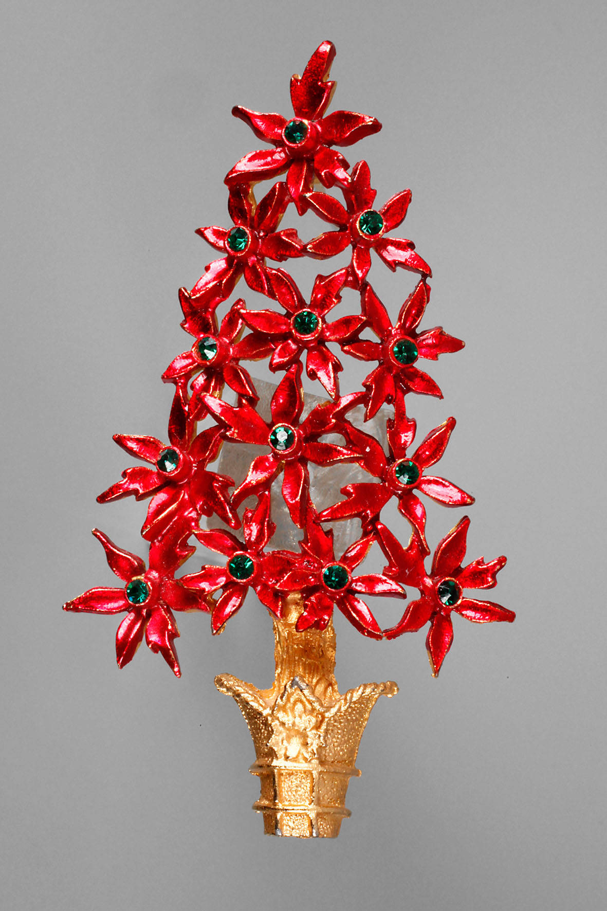 Hollycraft Brosche Weihnachtsstern als Baum