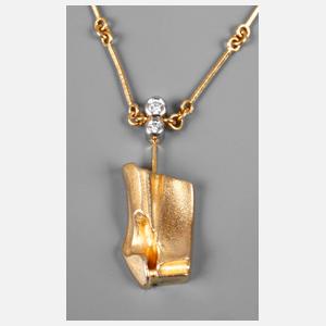 Lapponia Goldcollier mit Brillant