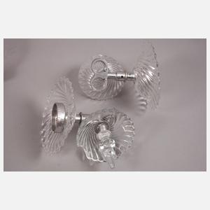 Baccarat Paar zweiarmige Wandleuchter