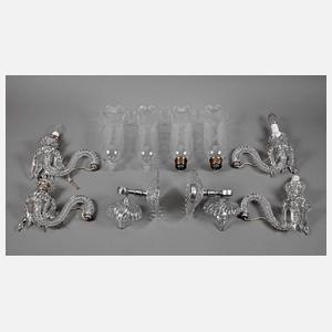 Baccarat Paar zweiarmige Wandleuchter