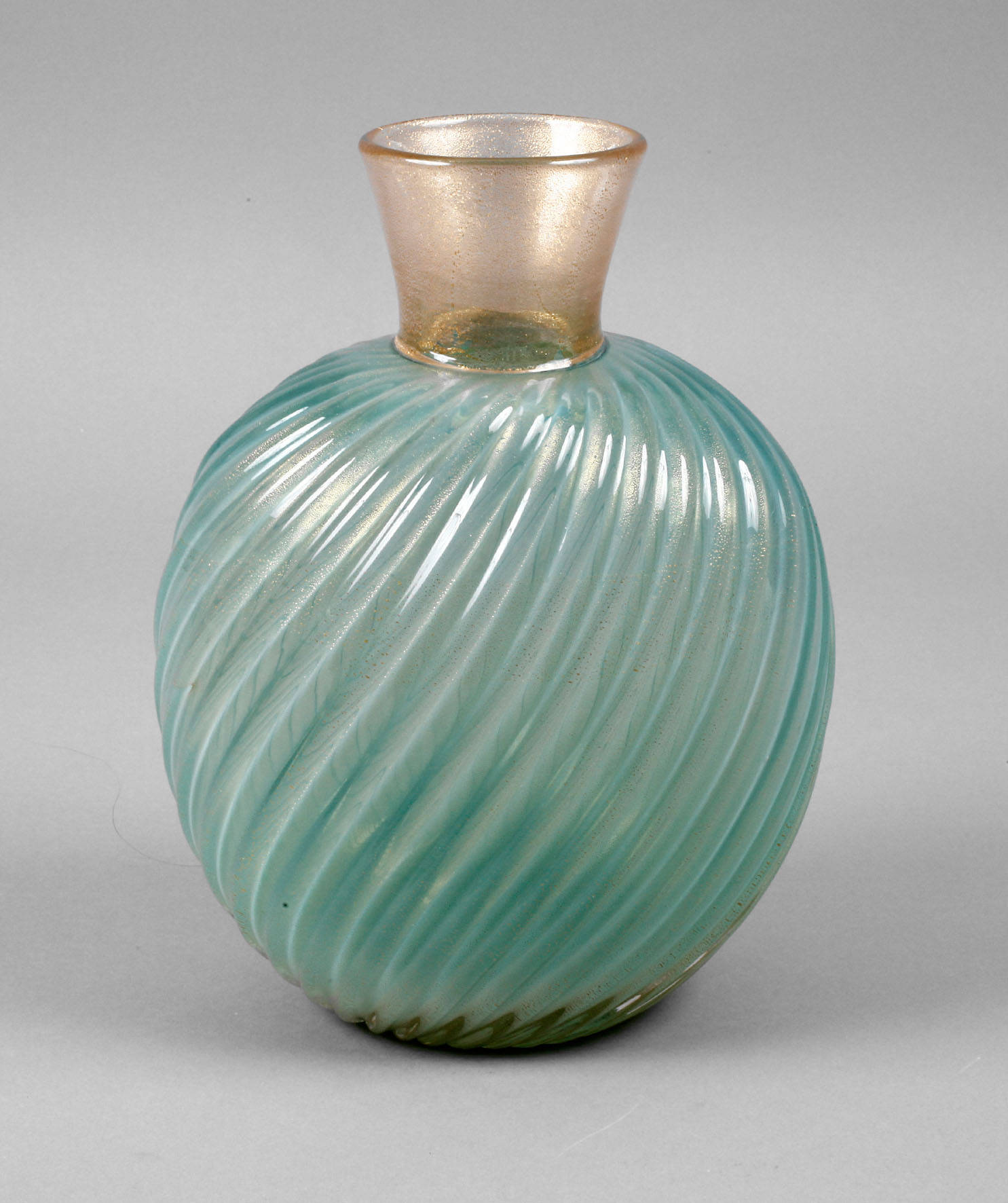 Murano Vase Goldflitterdekor