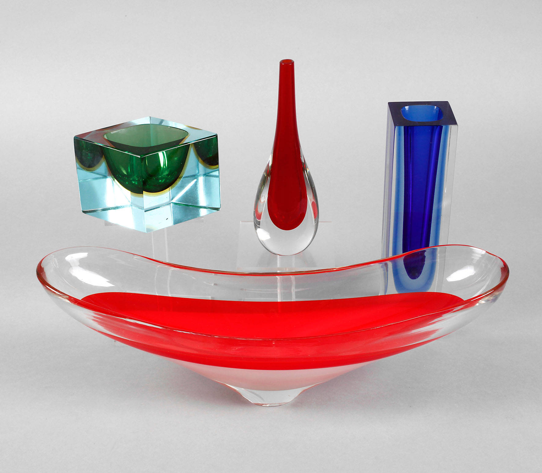 Murano vier Teile ”Sommerso”