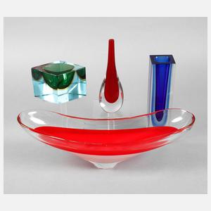 Murano vier Teile ”Sommerso”